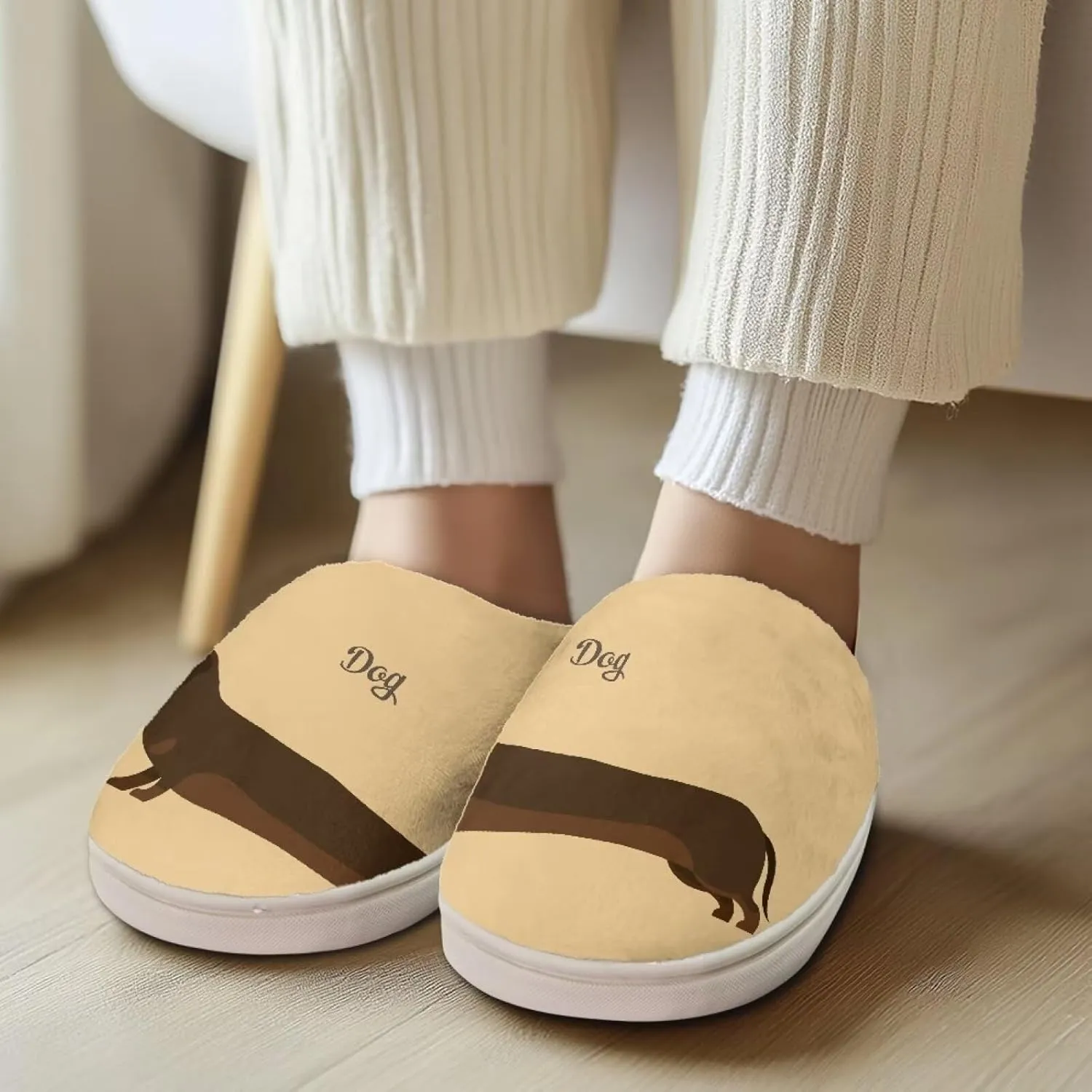 Womens House Slippers Lightweight Warm Fluffy Bedroom Home Shoes