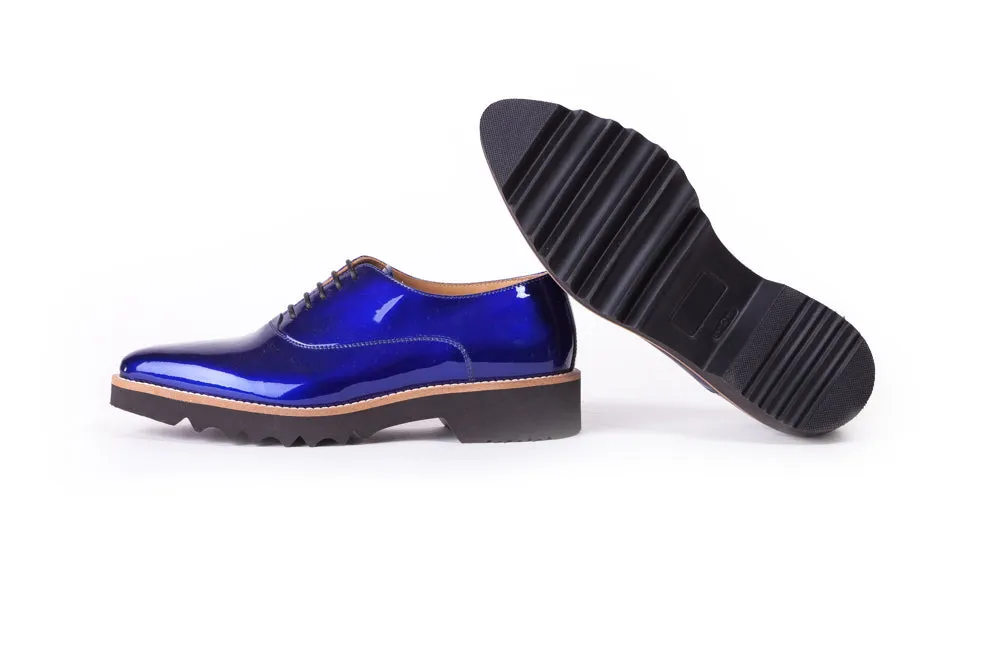 Women's Ink Blue & Tan Lace Up with Black Sole EX-307 (2017)