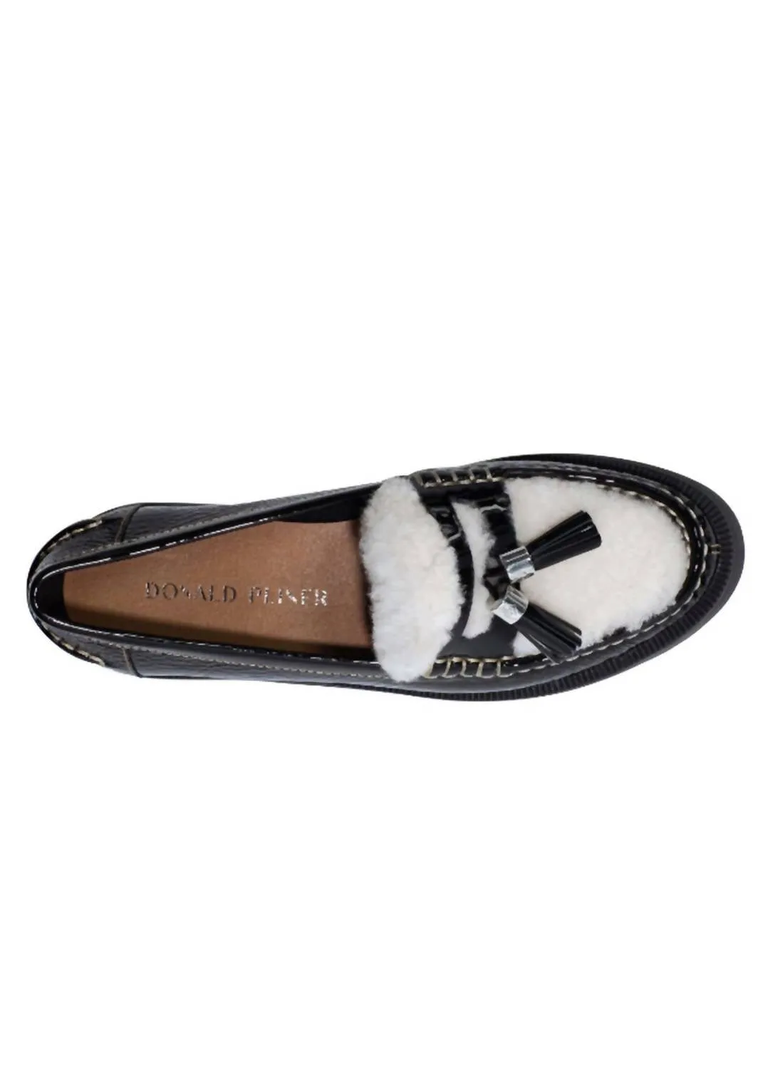 Women's Lenny Loafer In Black Crinkle Patent