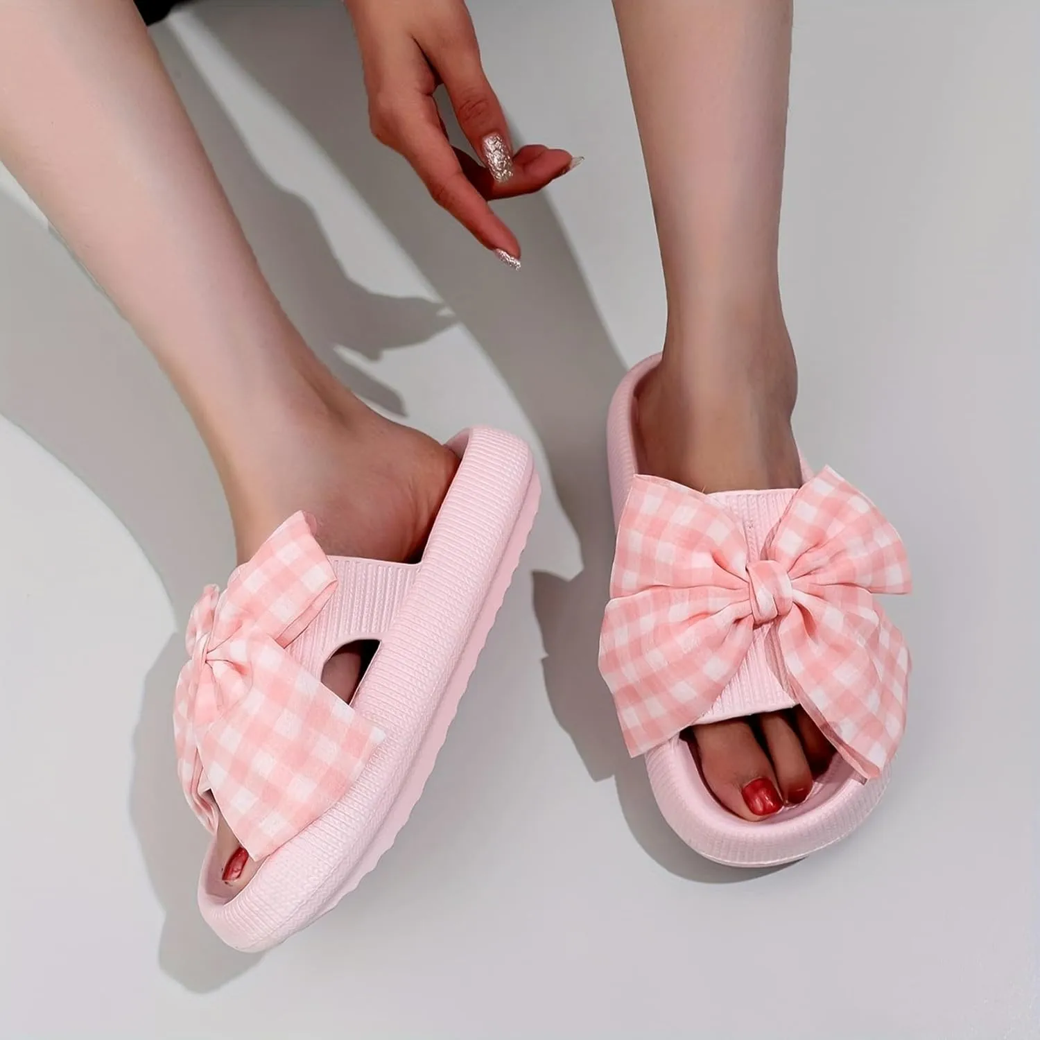 Womens Mens Cloud Slippers Pool Sliders Shower Shoes Beach Sandals Bathroom Slippers Thick Outsole Non Slip Comfy