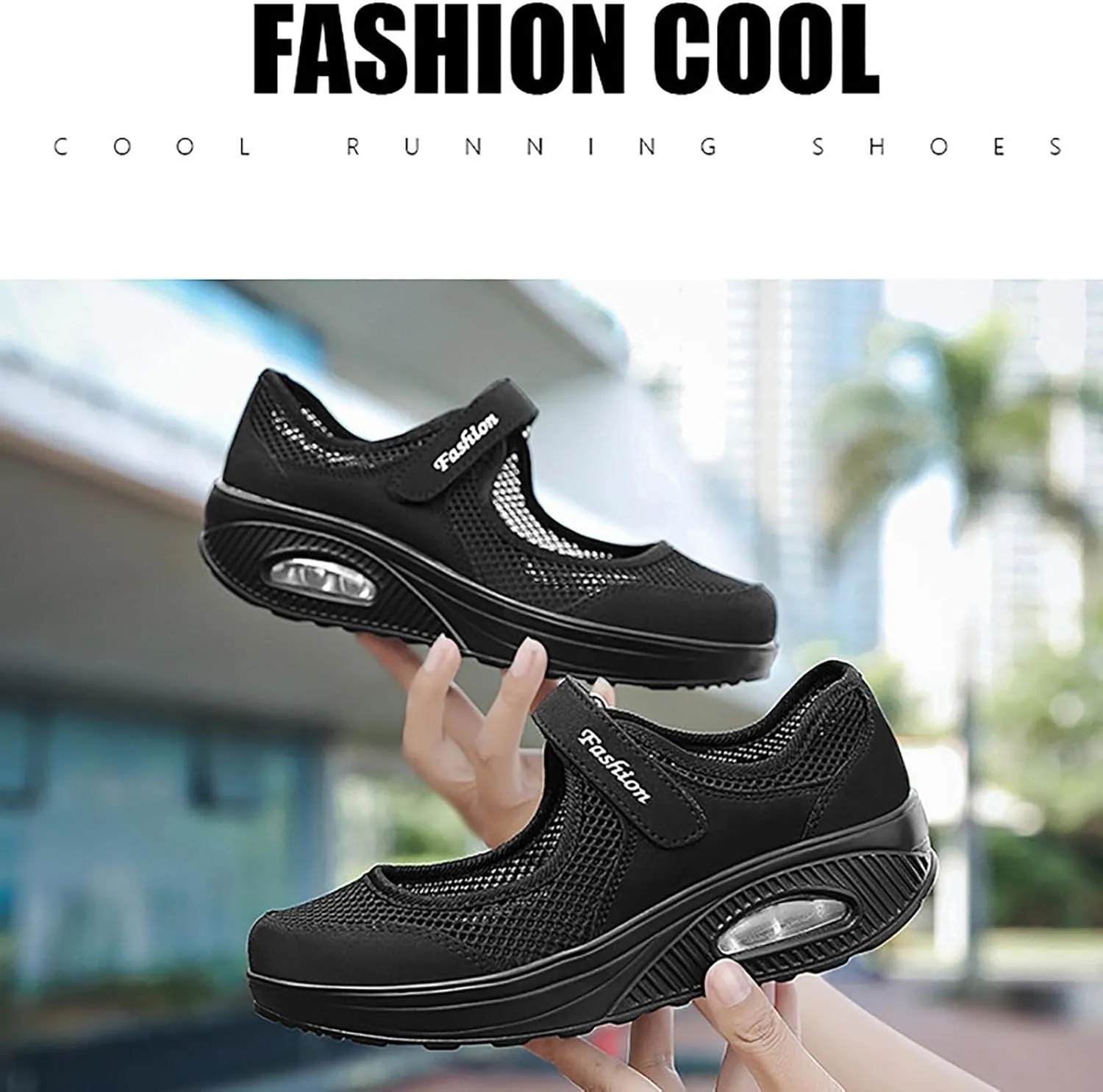 Womens Mesh Walking Shoes Working Nurse Shoes Non-Slip Adjustable Breathable Wedges Slip- Mary Janes Sneaker Fitness Casual Nursing Orthotic, Mary Jane Shoes, Lightweight Shoes Black