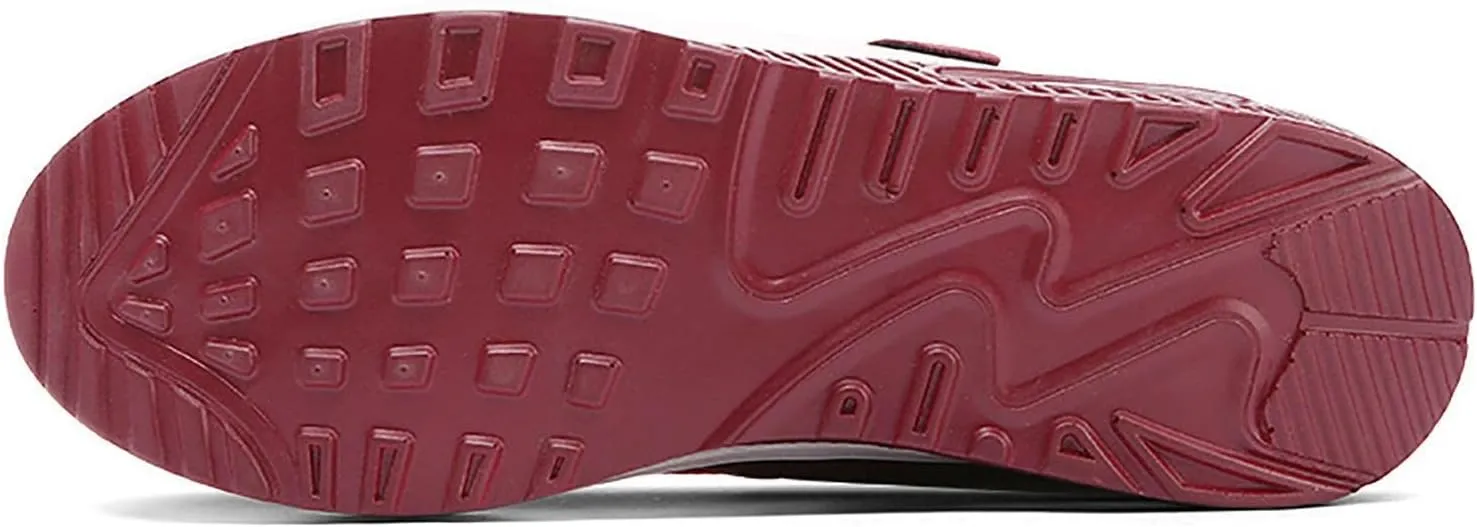 Womens Mesh Walking Shoes Working Nurse Shoes Non-Slip Adjustable Breathable Wedges Slip- Mary Janes Sneaker Fitness Casual Nursing Orthotic, Mary Jane Shoes, Lightweight Shoes Wine Red
