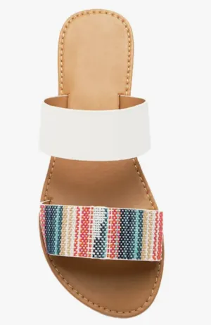 Women's Multi Colored Flat Sandals