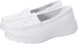Womens Nurse Shoes On Lightweight White Slip Resistant High Arch Support Healthcare Work Shoes