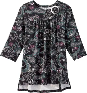 Women’s Open Back Gathered Scoop Neck Top