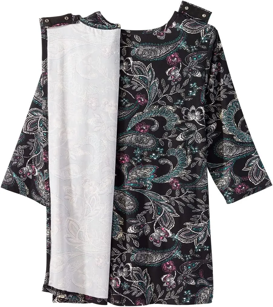 Women’s Open Back Gathered Scoop Neck Top