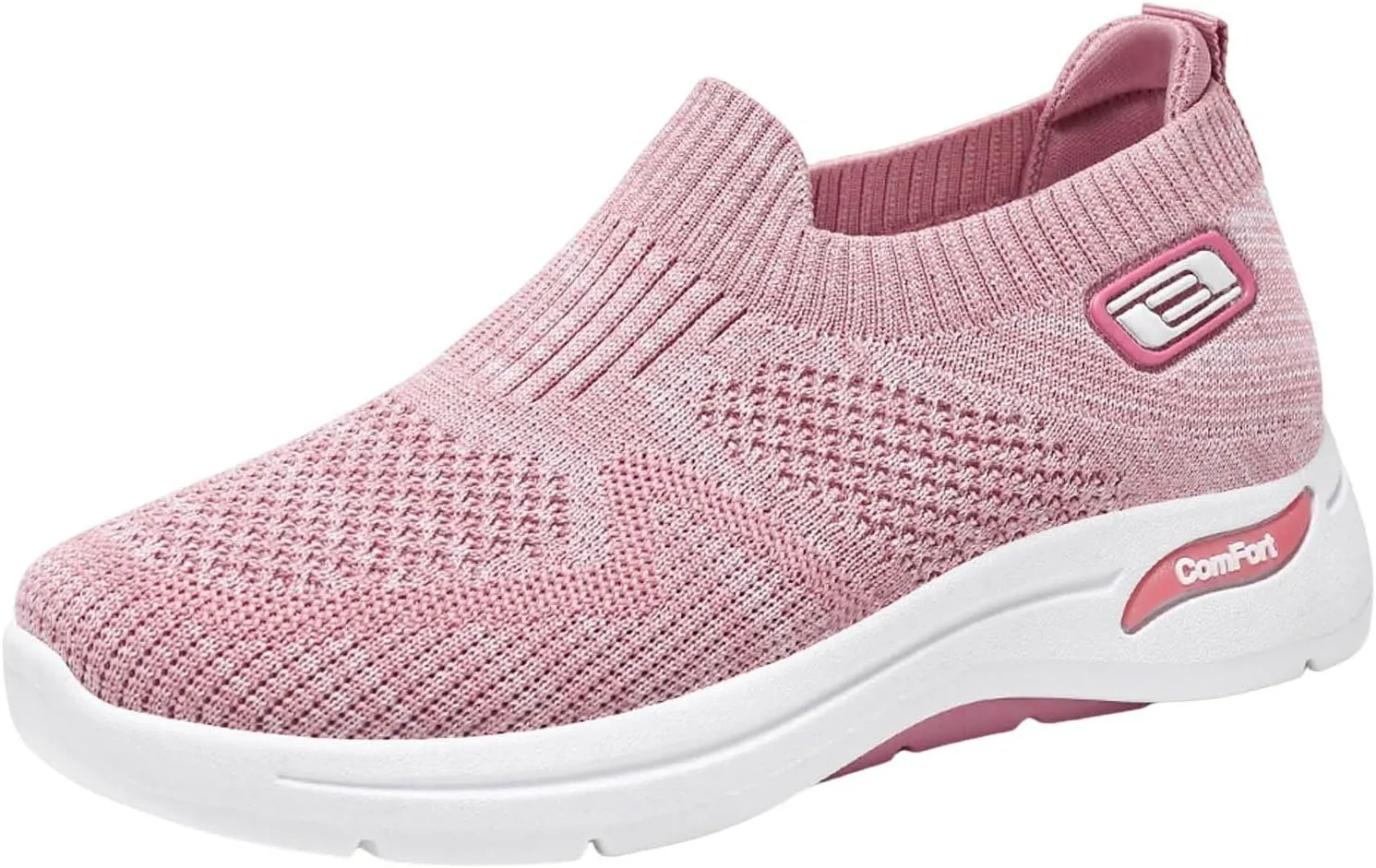 Womens Orthopedic Sneakers Slip On Running Tennis Shoes Breathable Woven Nurse Shoes Casual Air Cushion Walking Shoes