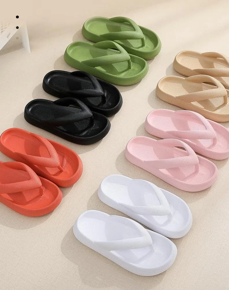 Women's Recovery Flip Flops Sandals Pillow Soft Slide Cushion Beach Flat Thong Sandals Bath Spa Walking Slipper Shoes Unisex