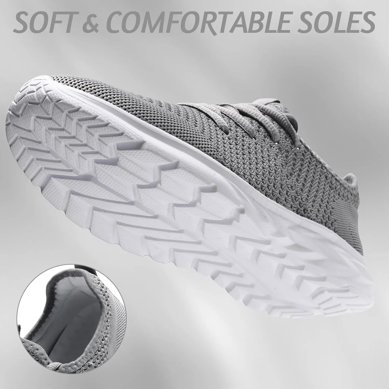 Womens Running Shoes Lightweight Tennis Shoes Slip On Walking Shoes Breathable Sneakers for Gym Travel Work