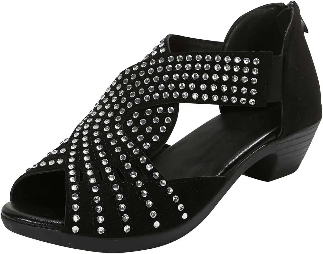Womens Sandals Bachata Performance Dance Shoes Summer Sparkly Bling Bohemian Sandal Beach Sandals Orthopedic Sandal