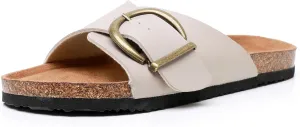Women's Sandals with Comfort Cork Footbed Summer Outdoor Slide Sandals