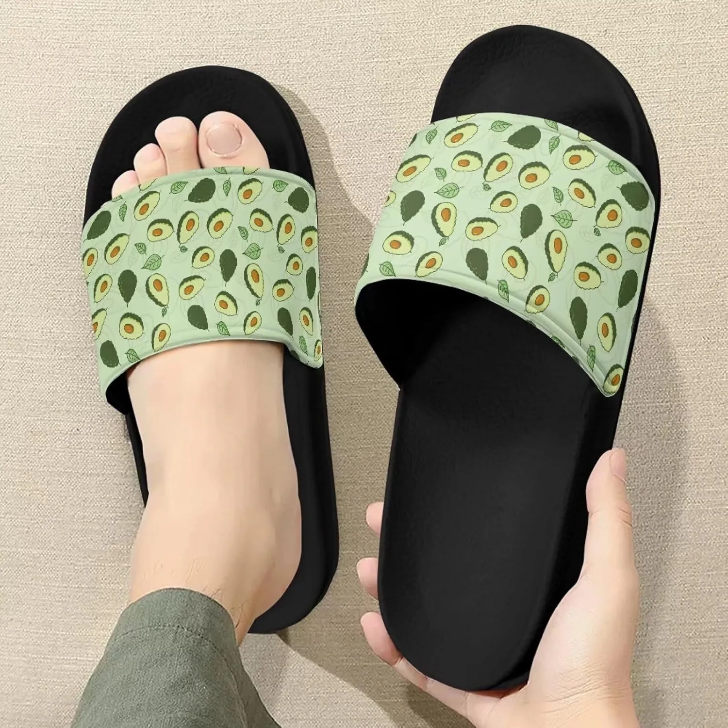 Womens Slide Sandals Non-Slip Soft House Slippers Shower Shoes Indoor Slides Bathroom Sandals