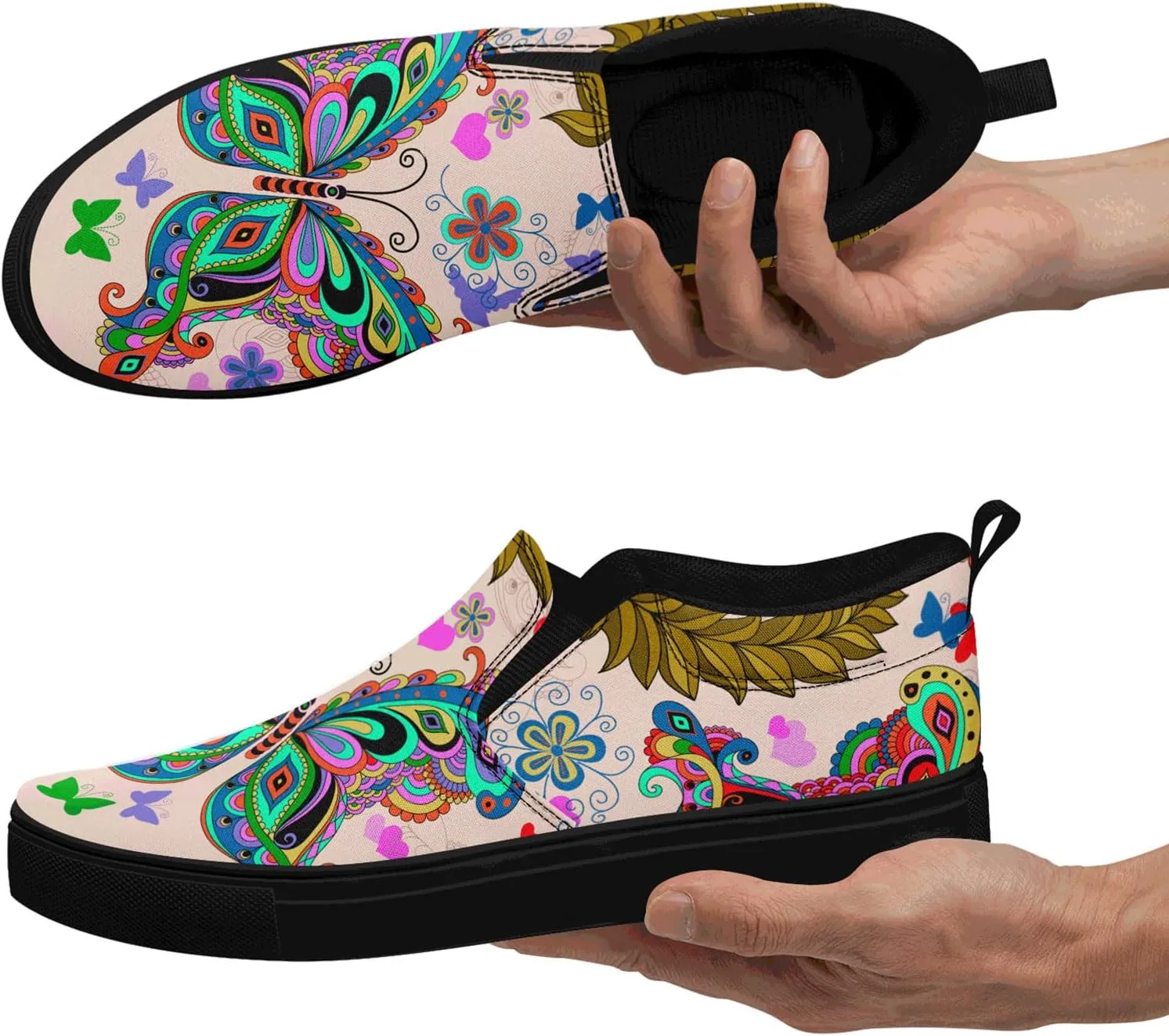 Women's Slip-On Canvas Sneakers – Lightweight, Breathable, Trendy Work Shoes for Nurses, Teachers,Mom and Casual Wear