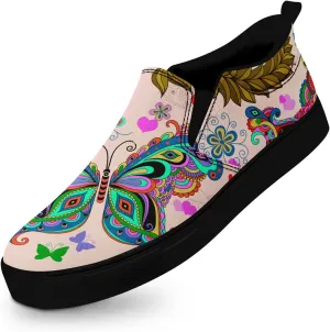 Women's Slip-On Canvas Sneakers – Lightweight, Breathable, Trendy Work Shoes for Nurses, Teachers,Mom and Casual Wear