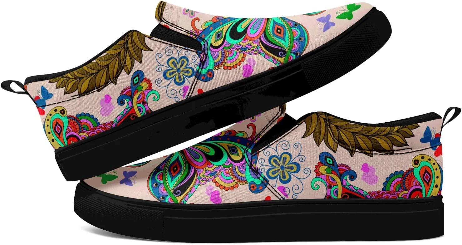 Women's Slip-On Canvas Sneakers – Lightweight, Breathable, Trendy Work Shoes for Nurses, Teachers,Mom and Casual Wear