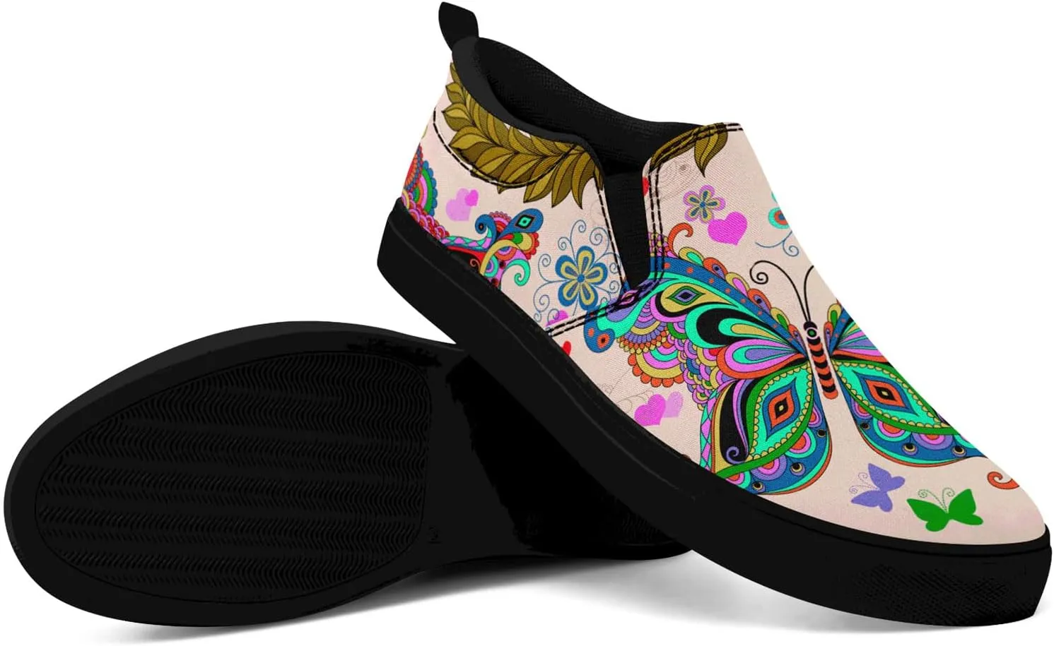 Women's Slip-On Canvas Sneakers – Lightweight, Breathable, Trendy Work Shoes for Nurses, Teachers,Mom and Casual Wear