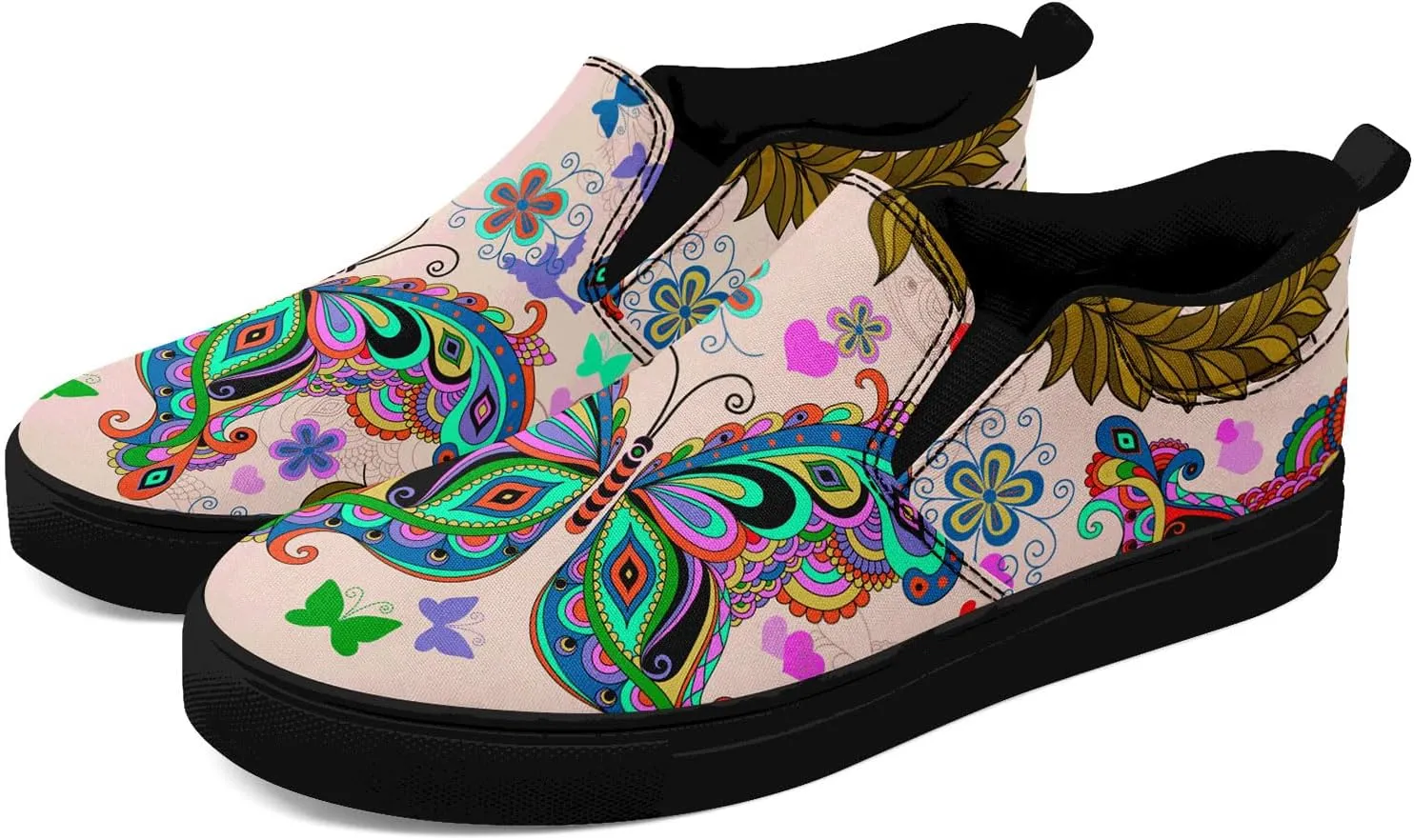 Women's Slip-On Canvas Sneakers – Lightweight, Breathable, Trendy Work Shoes for Nurses, Teachers,Mom and Casual Wear