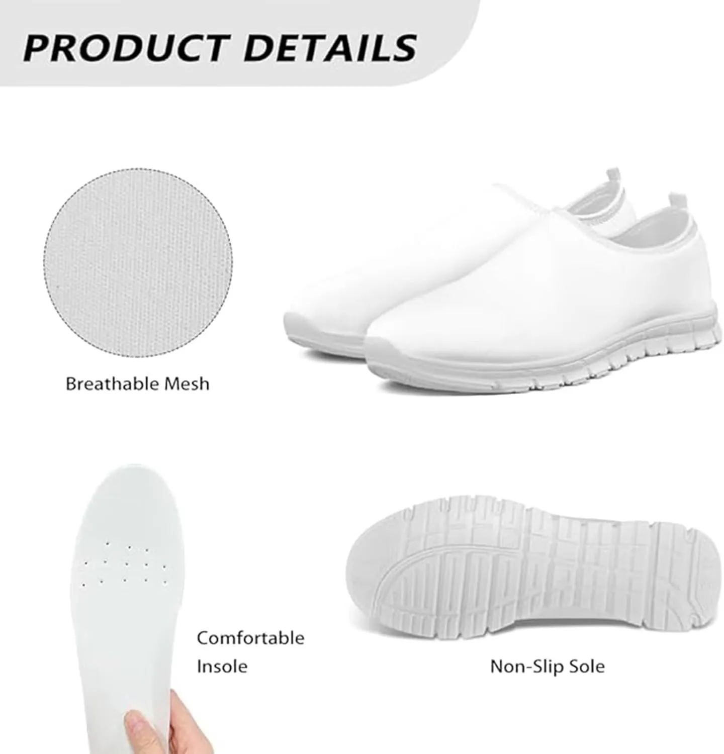 Women's Slip on Loafers Walking Sneakers Breathable Athletic Tennis Running Shoes