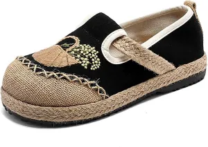 Women's Slip On Mules Comfortable Flat Lightweight Round Toe Casual Travel Shoes Walking Loafers