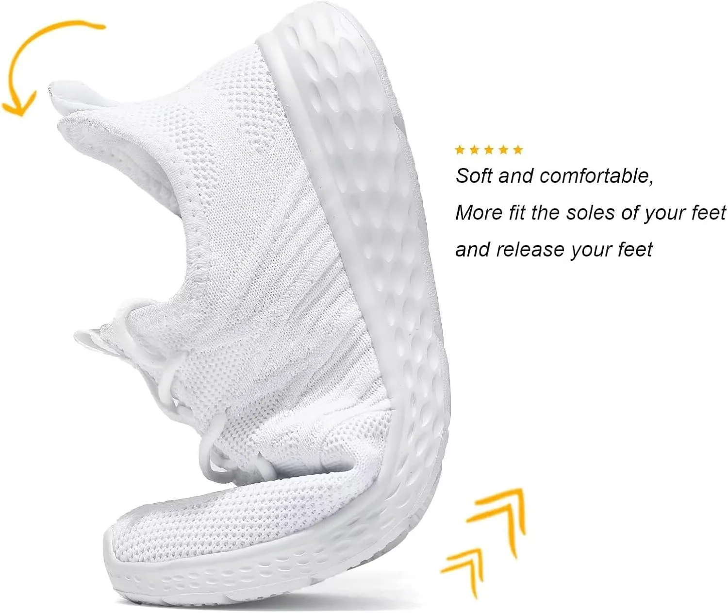 Women's Slip On Running Shoes Non Slip Walking Shoes Lightweight Gym Workout Shoes Breathable Fashion Sport Shoes