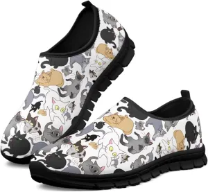 Women's Slip On Shoes Casual Low Top Flat Sneakers Non-Slip Comfort Breathable Footwear for Walking Tennis