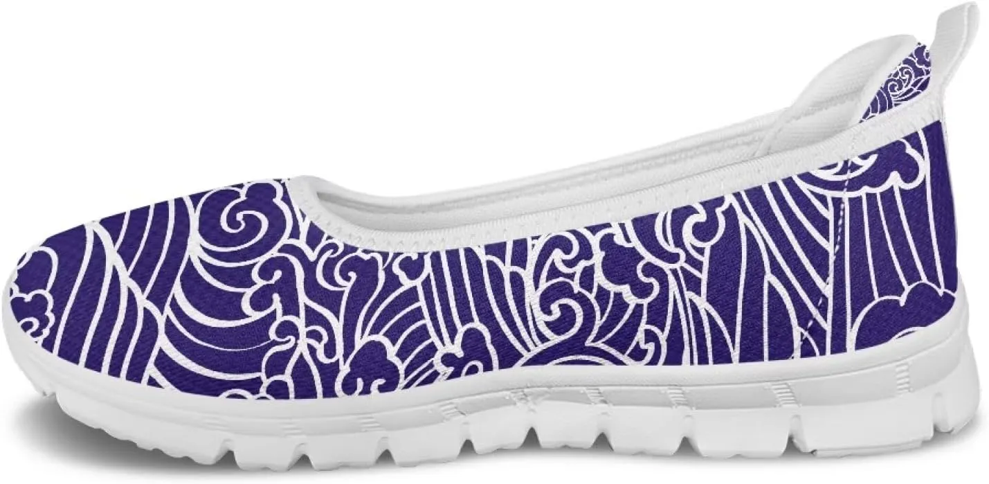 Women's Slip On Sneakers, Everyday Mesh Shoes, Non Slip Sole & Breathable Mesh, Lightweight & All-Day Comfort White Sole