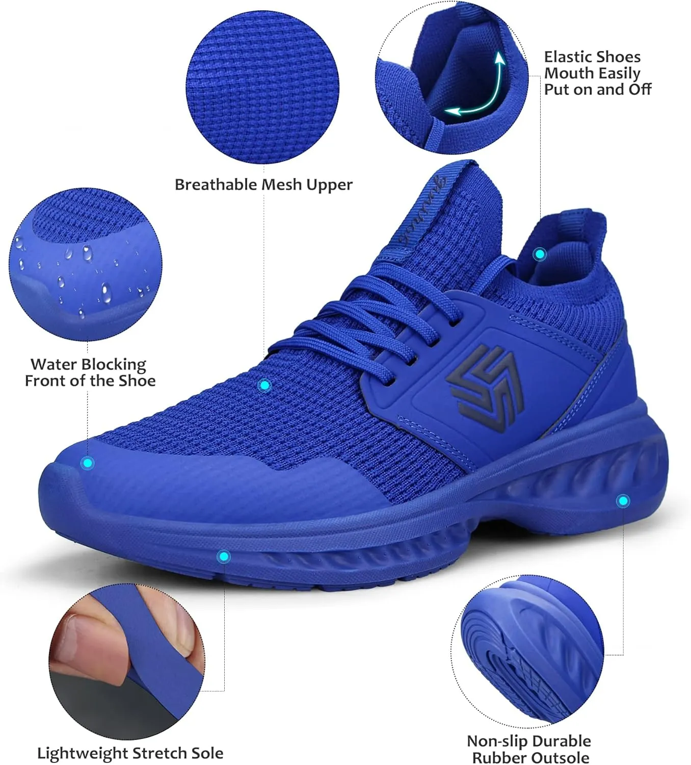 Womens Slip On Walking Shoes Non Slip Running Shoes Breathable Workout Shoes Lightweight Gym Sneakers