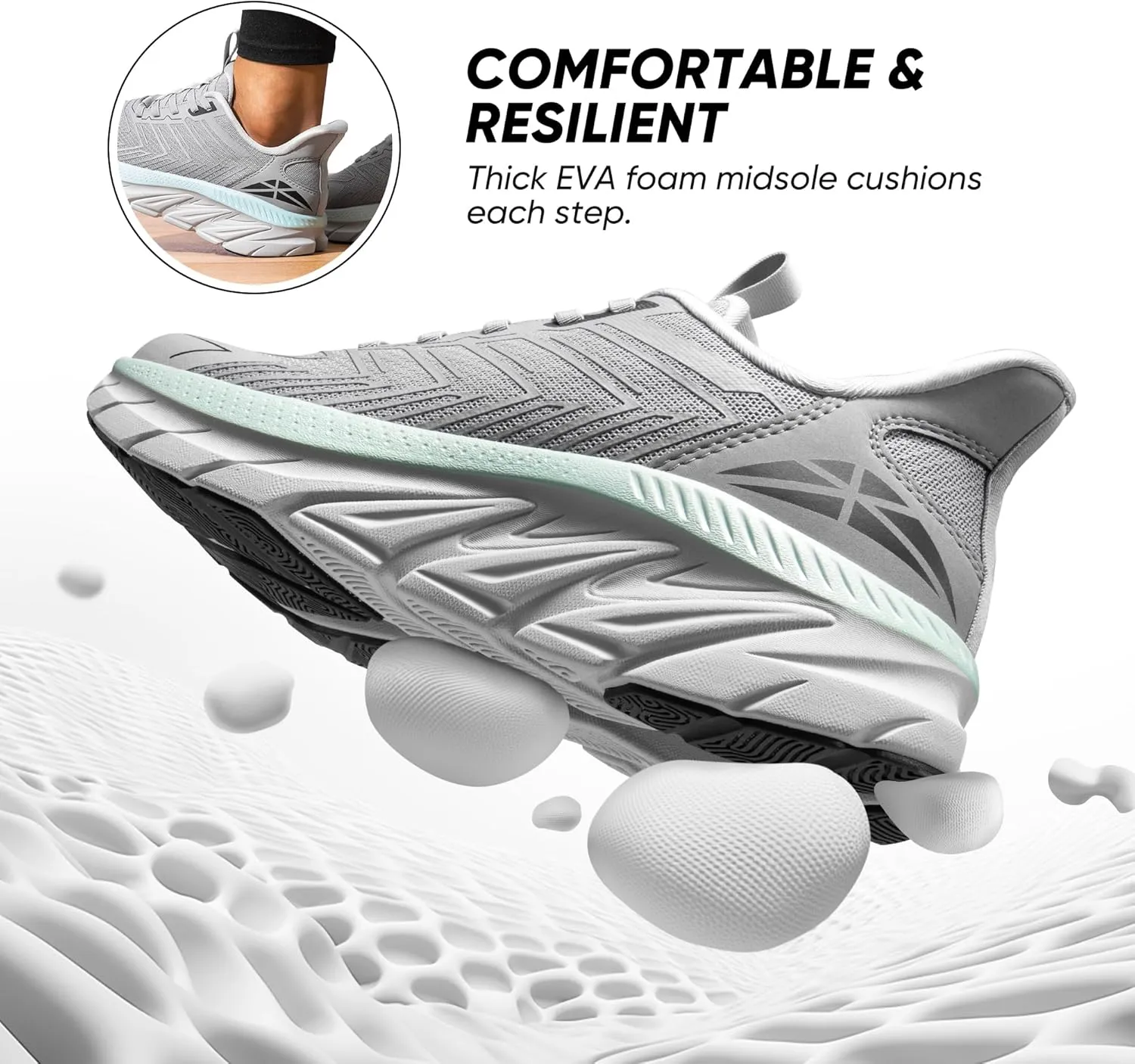 Women's Slip On Walking Shoes Running Comfortable Tennis Breathable Non Slip Athletic Gym Workout Cross Training Fashion Sneakers