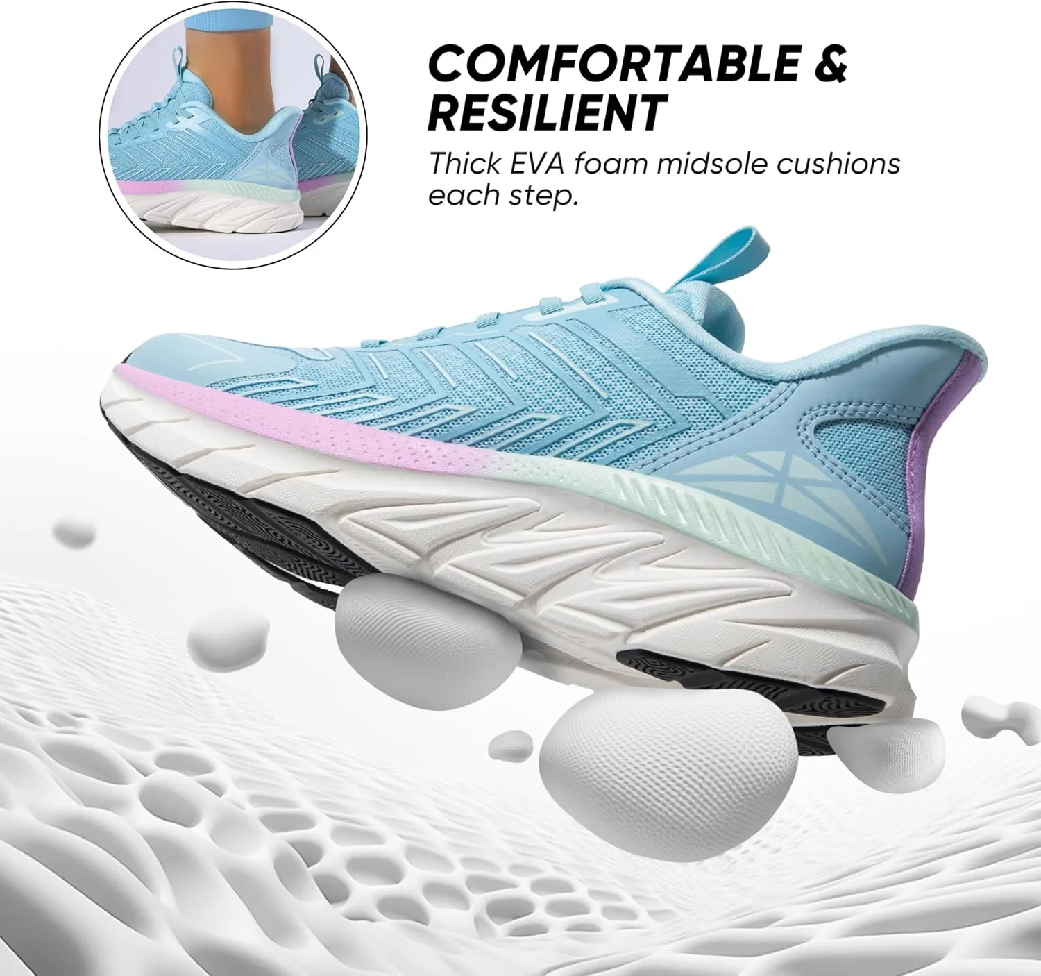 Women's Slip On Walking Shoes Running Comfortable Tennis Breathable Non Slip Athletic Gym Workout Cross Training Fashion Sneakers
