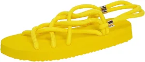 Women’s Stylish Criss Cross Hollow Out Flat Sandals with Slingback Casual Lightweight Sandal Summer Sport Footwear