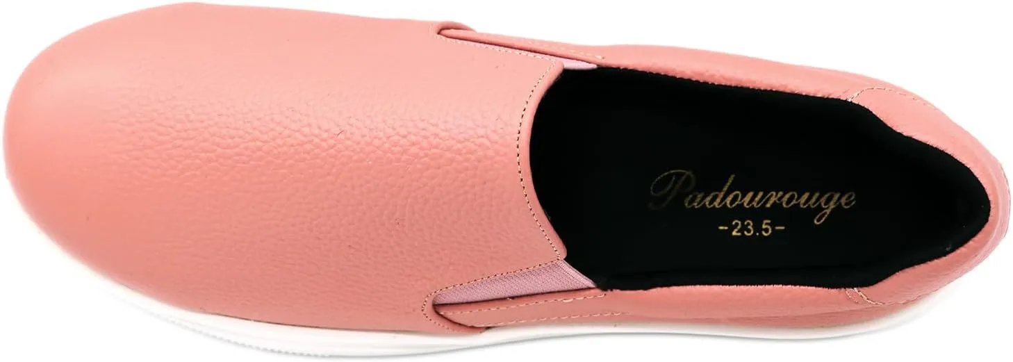 Women's Walking 74224821, Cowhide Leather, Thick Sole, Slip-On, Lightweight, Made in Japan