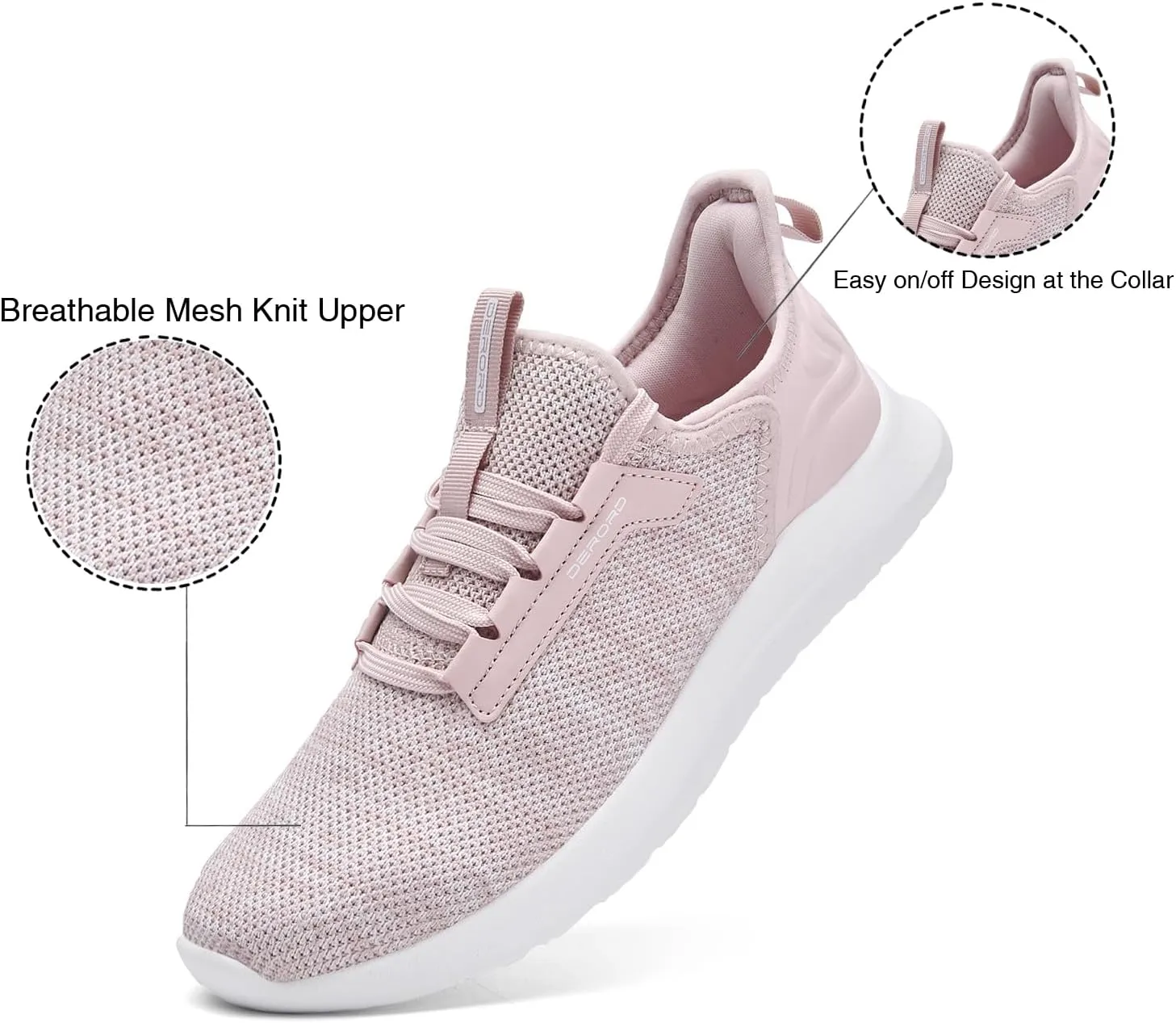 Women’s Walking Running Shoes Slip on Lightweight Casual Sneakers