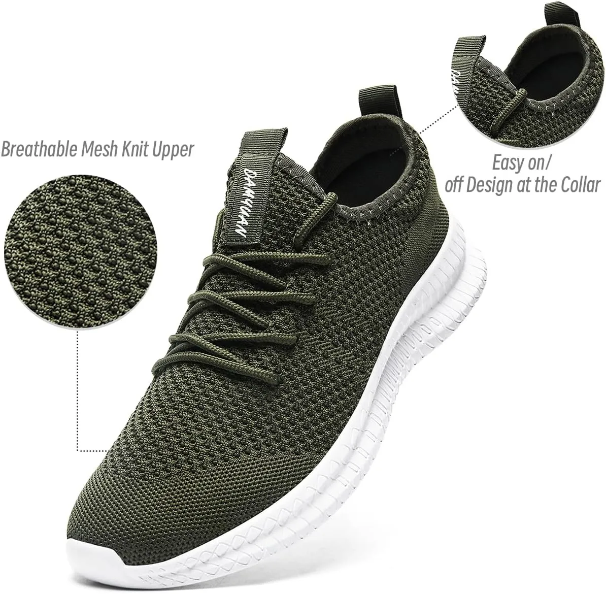 Womens Walking Running Shoes Sneakers Slip On Sport Tennis Athletic Gym Shoes Casual Fashion Lightweight Breathable Non Slip Workout Workout Trainers Shoe