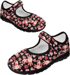 Women's Walking Shoes Lady Fashion Mary Jane Sneakers Breathable Adjustable Working Flat Shoes