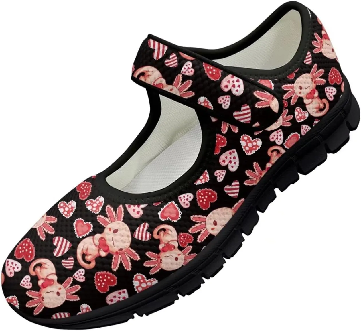 Women's Walking Shoes Lady Fashion Mary Jane Sneakers Breathable Adjustable Working Flat Shoes