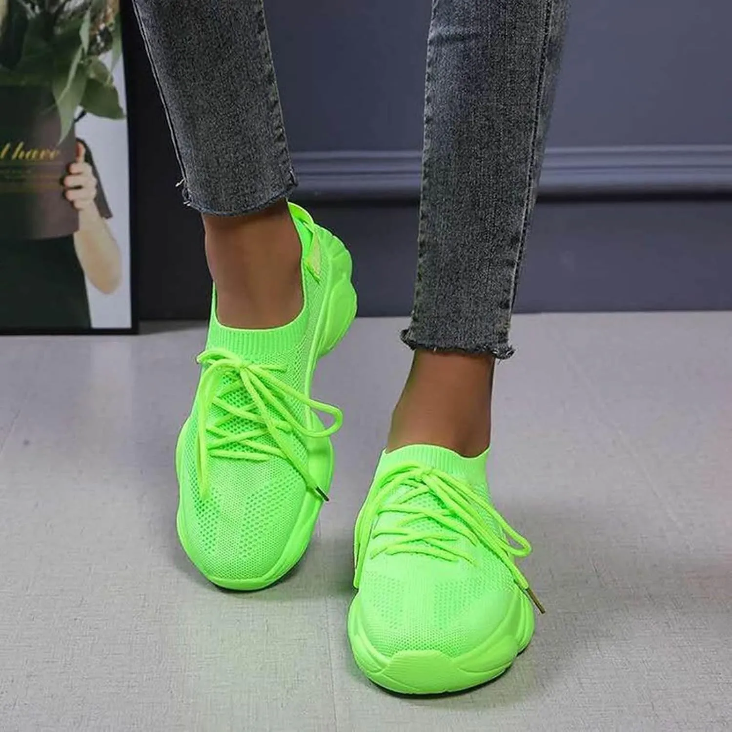 Womens Walking Shoes Slip On Sneakers Lightweight Breathable Fashion Casual Shoes for Travel Work Tennis Shoes