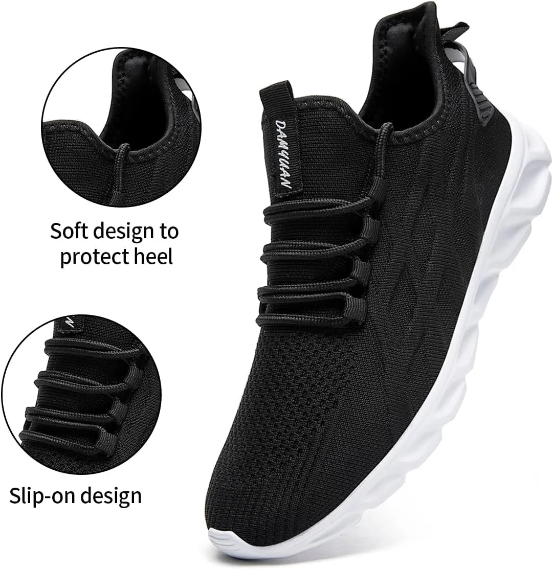 Womens Walking Shoes Slip On Sneakers Tennis Shoes Running Sport Workout Gym Shoes Athletic Non Slip Lightweight Breathable Fashion Casual Shoes for Travel Work