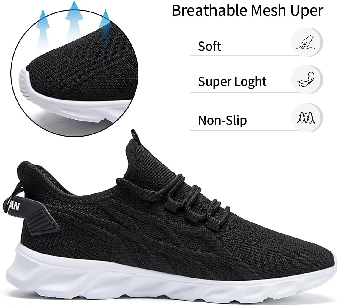 Womens Walking Shoes Slip On Sneakers Tennis Shoes Running Sport Workout Gym Shoes Athletic Non Slip Lightweight Breathable Fashion Casual Shoes for Travel Work