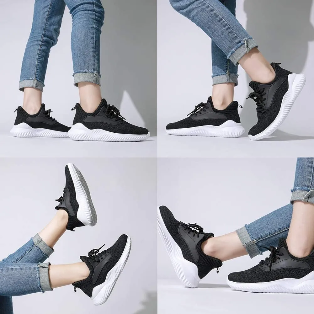 Womens Walking Shoes - Slip On Tennis Running Shoes Memory Foam Lightweight Work Sneakers for Indoor Outdoor Gym