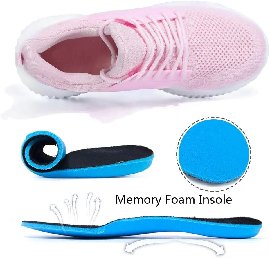 Womens Walking Shoes - Slip On Tennis Running Shoes Memory Foam Lightweight Work Sneakers for Indoor Outdoor Gym