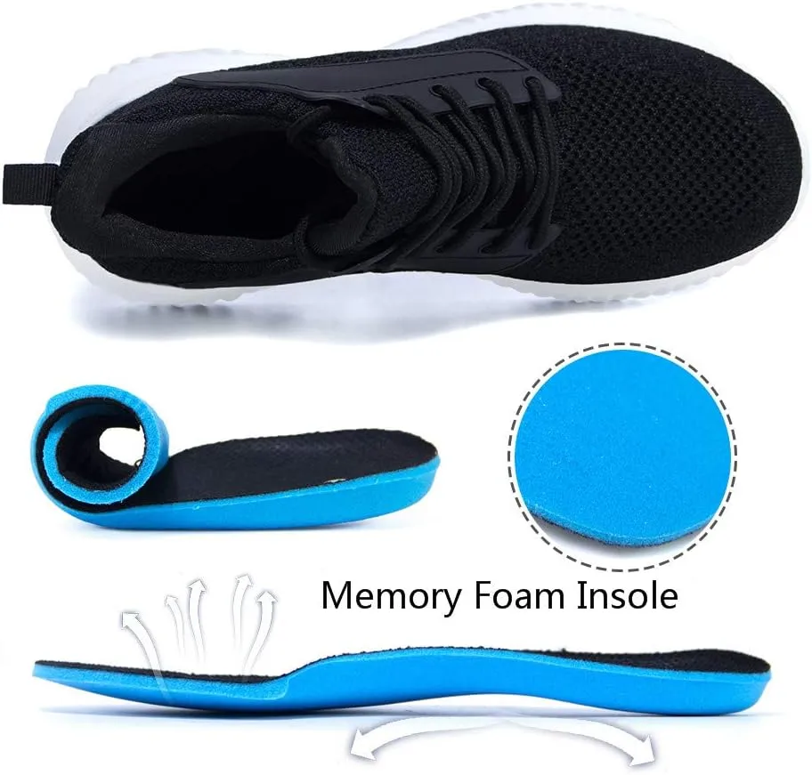 Womens Walking Shoes - Slip On Tennis Running Shoes Memory Foam Lightweight Work Sneakers for Indoor Outdoor Gym