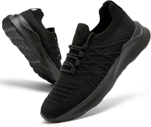 Womens Walking Shoes Tennis Slip On Sneakers Running Sport Workout Gym Athletic Non Slip Breathable Lightweight Fashion Casual for Travel Work