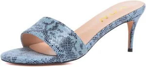 YDN Women Comfy Kitten Low Heel Mules Slip on Clog Sandals Open Toe Dress Pumps Slide Shoes Size 4-15 US