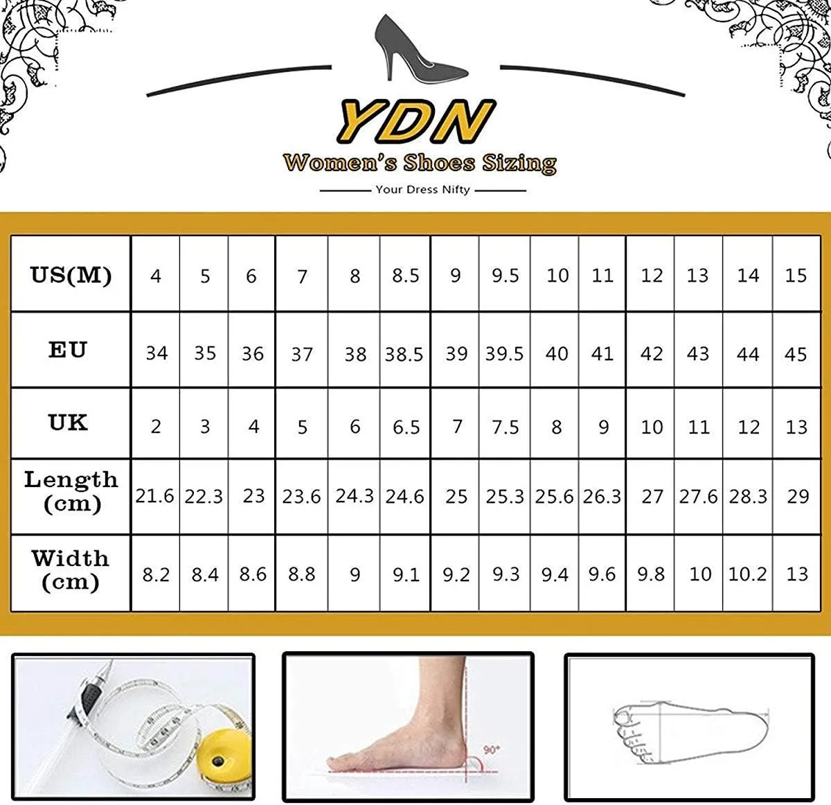 YDN Women Round Closed Toe Pumps Classic Slip On Chunky Block High Heel Slide Formal Patry Office Comfy Ladies Dress Shoes