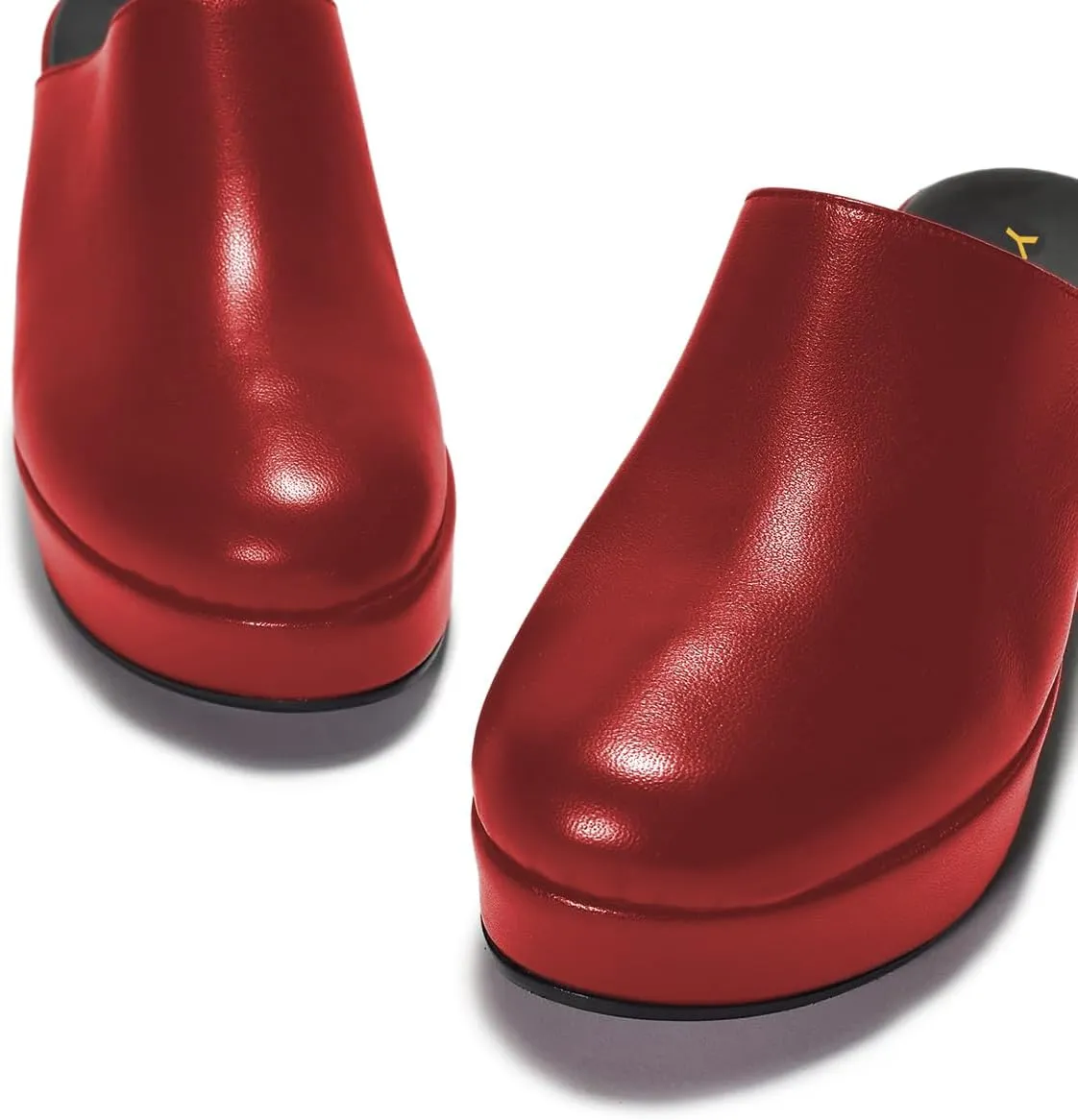 YDN Women's Cute Round Toe Platform Heeled Mules Mid Wedge Heels Slippers Comfort Slip On Sandals Indoor and Outdoor Slide Shoes Size 4-16 US
