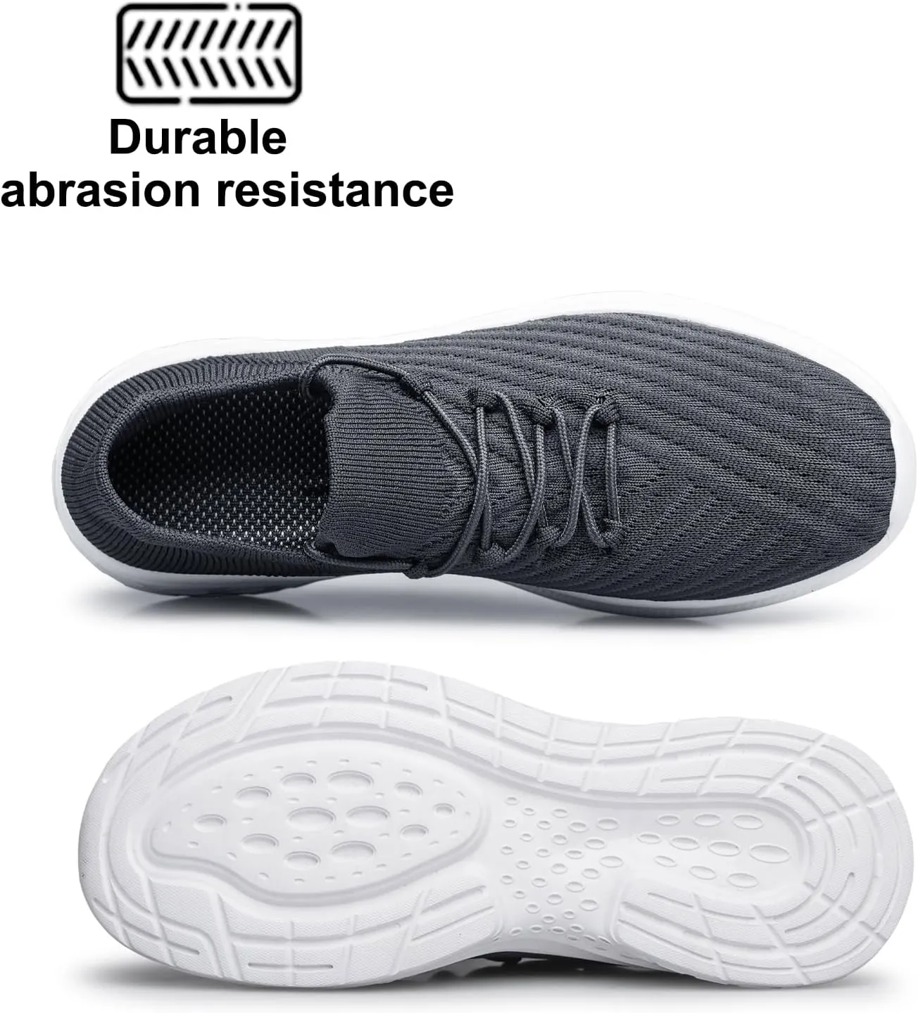 YHOON Mens Walking Shoes Slip on Casual Shoes Lightweight Workout Gym Tennis Shoes