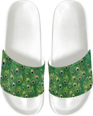 Yzaoxia Women House Slippers Outdoor Slip on Bathroom Sandals Anti Slip Comfy Beach Slippers Summer