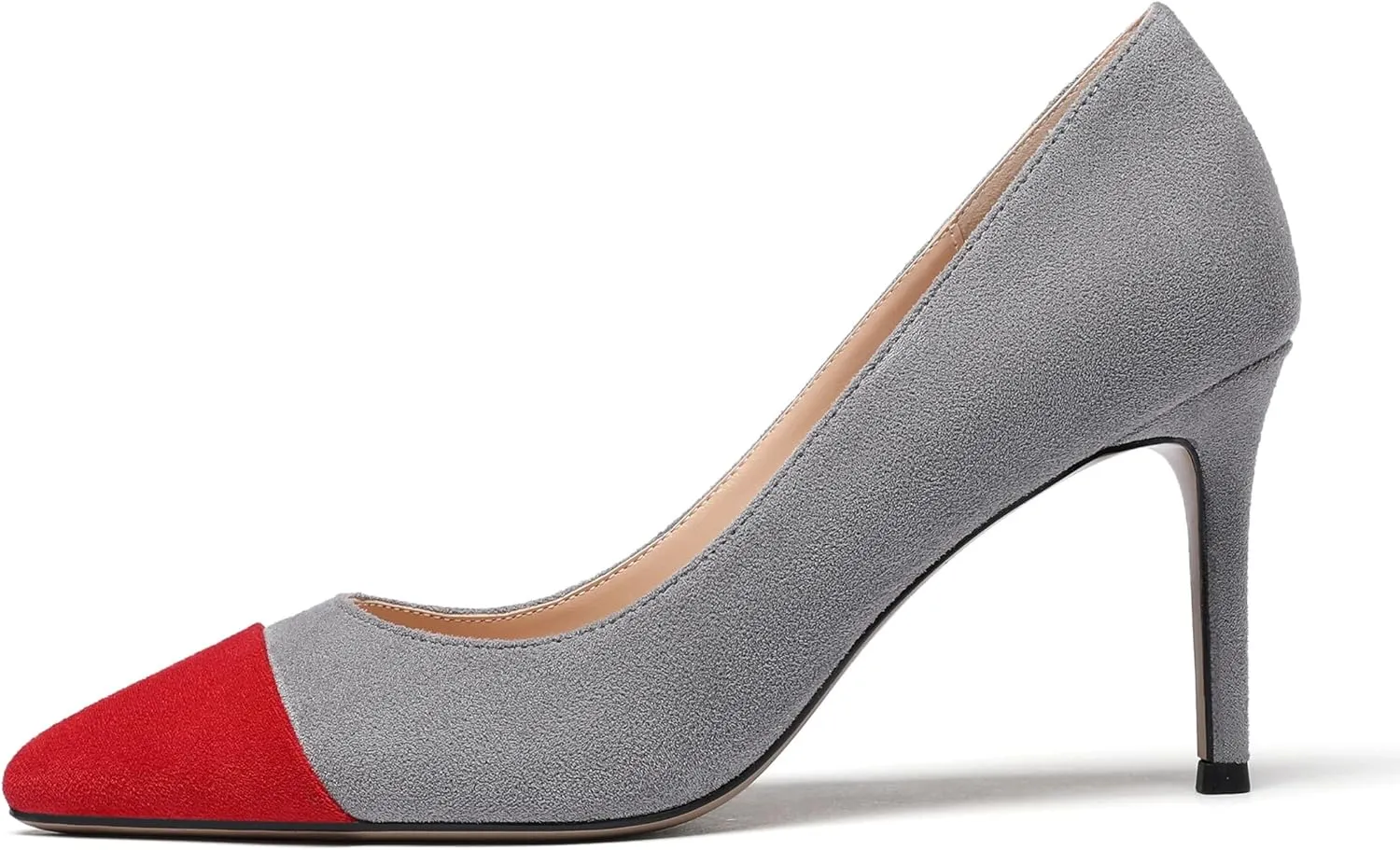 Zamikoo Women's Pointed Toe Classic Pumps Slip On Stiletto Heel Dress Shoes 85mm