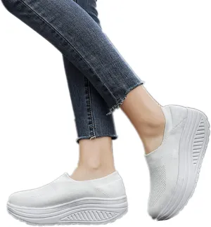 ZBYY Women's Wedge Running Shoes Comfort Slip On Athletic Tennis Walking Breathable Sneakers Fashion Wedges Shoes