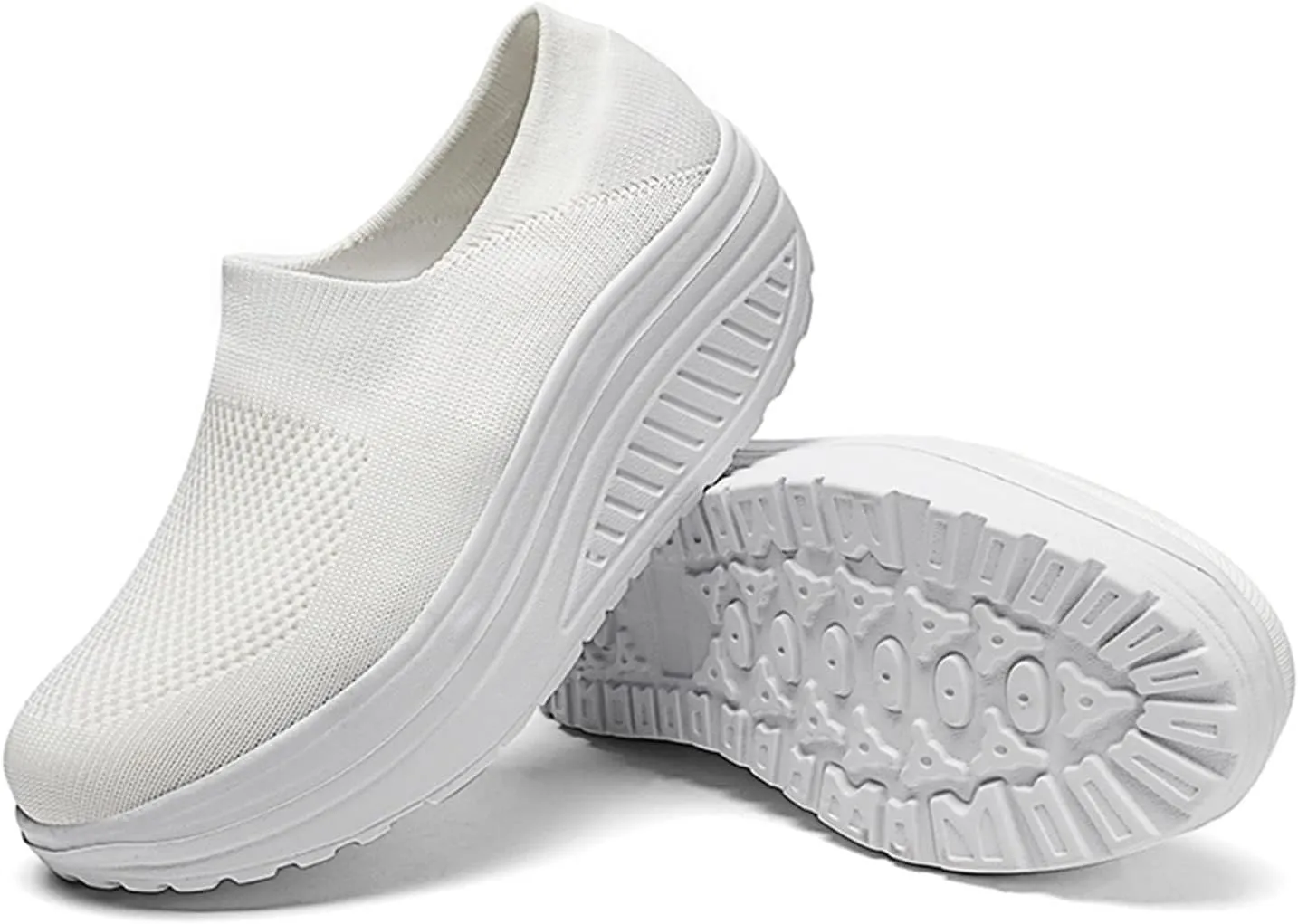 ZBYY Women's Wedge Running Shoes Comfort Slip On Athletic Tennis Walking Breathable Sneakers Fashion Wedges Shoes